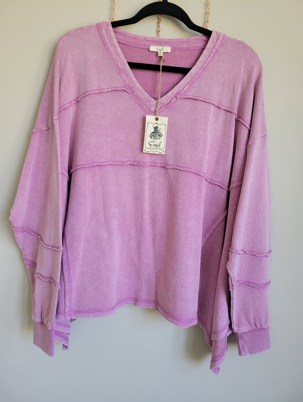 Easel Asymmetrical Sweatshirt Type Size Small